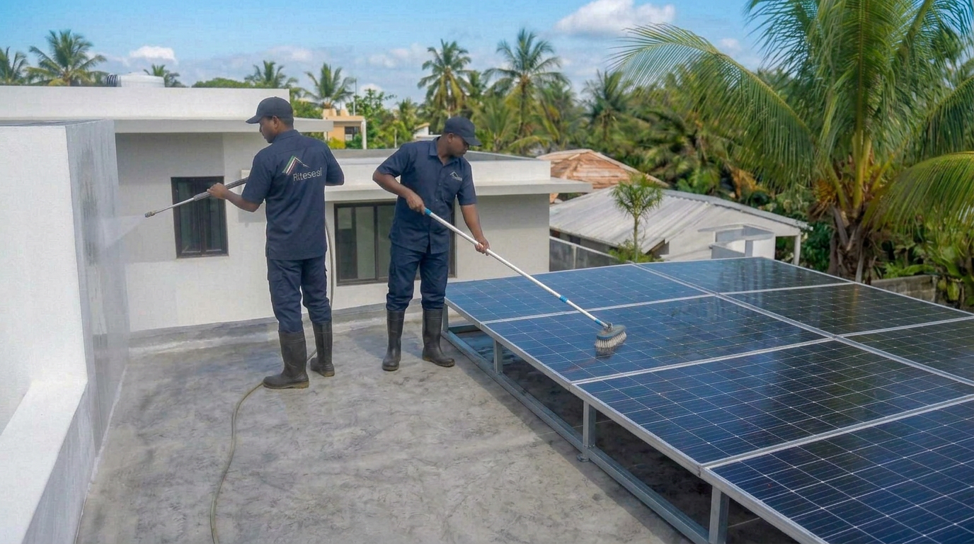 Nettoyage extérieur et panneaux solaires